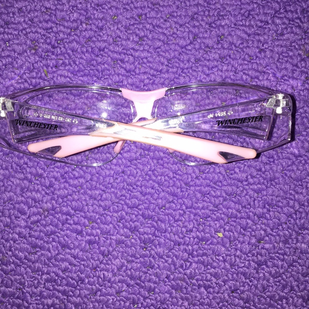 Winchester Shooting Glasses w Baby Pink Tips